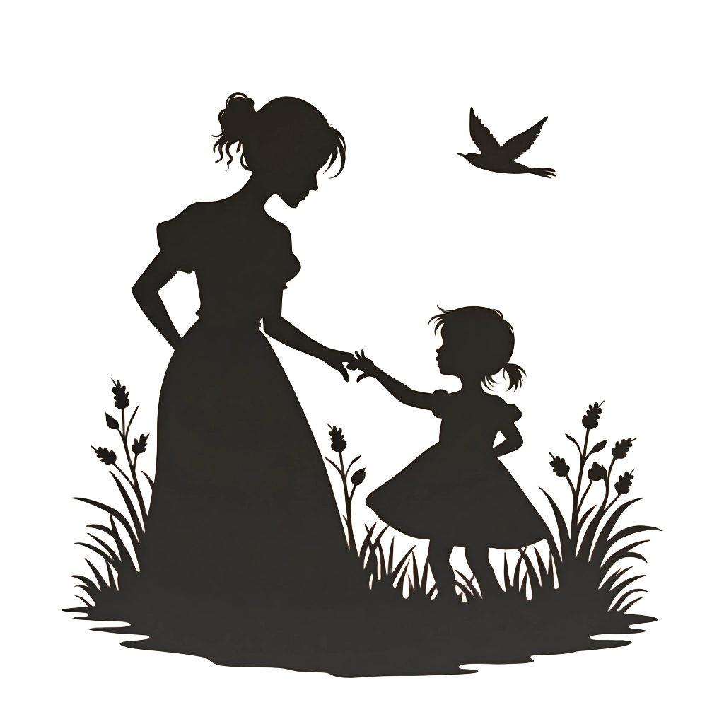 Mother and Child Silhouette